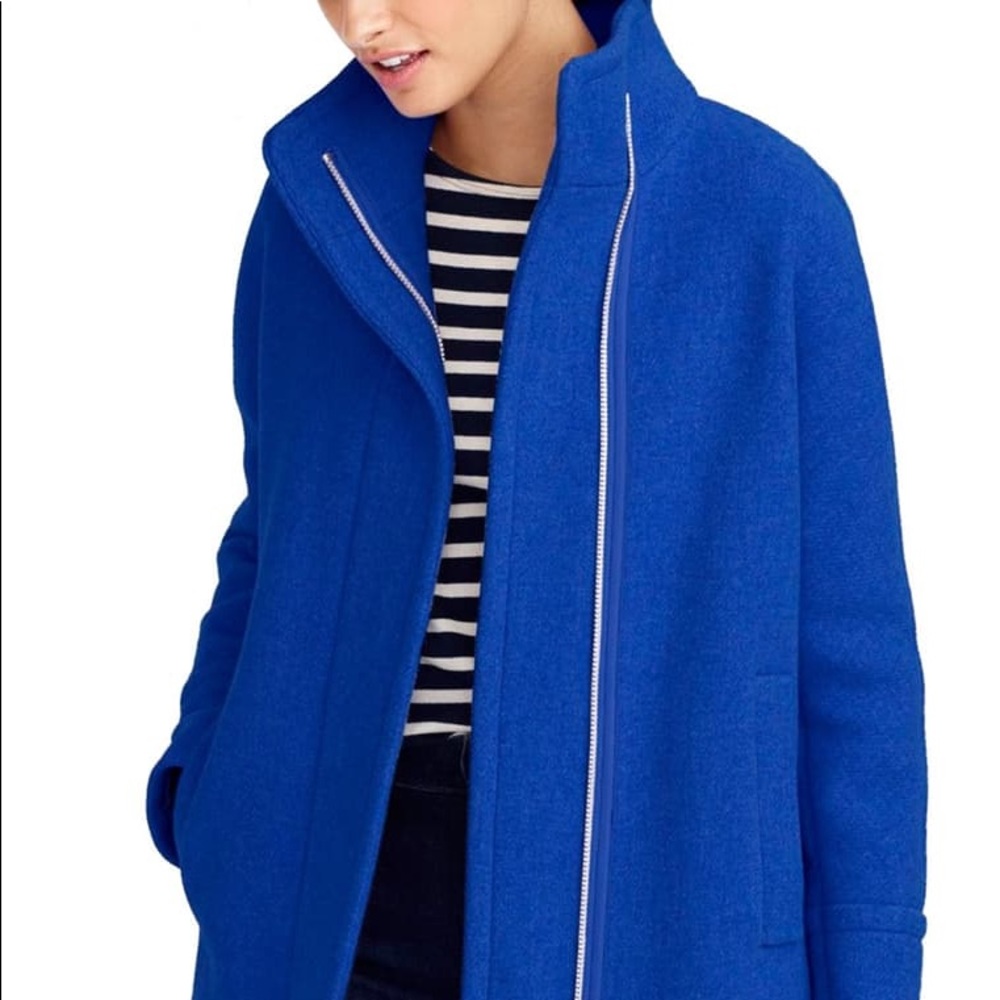 Jcrew cocoon coat Italian stadium cloth wool